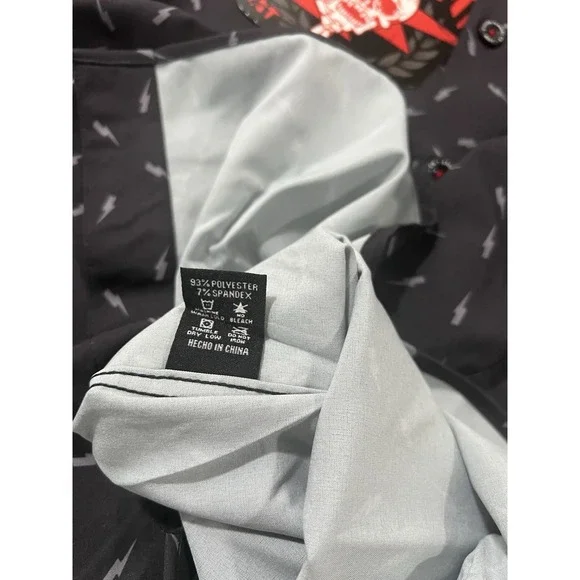 ⚡️ Dixxon Flannel Co. The Bolt Black Grey Gray Party Shirt L BNIB W/ Tag ⚡️.